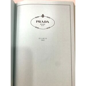 Prada Diary Diario‎ Calendar Planner Journal Book 2003 Italian Gold Edges CLEAN
